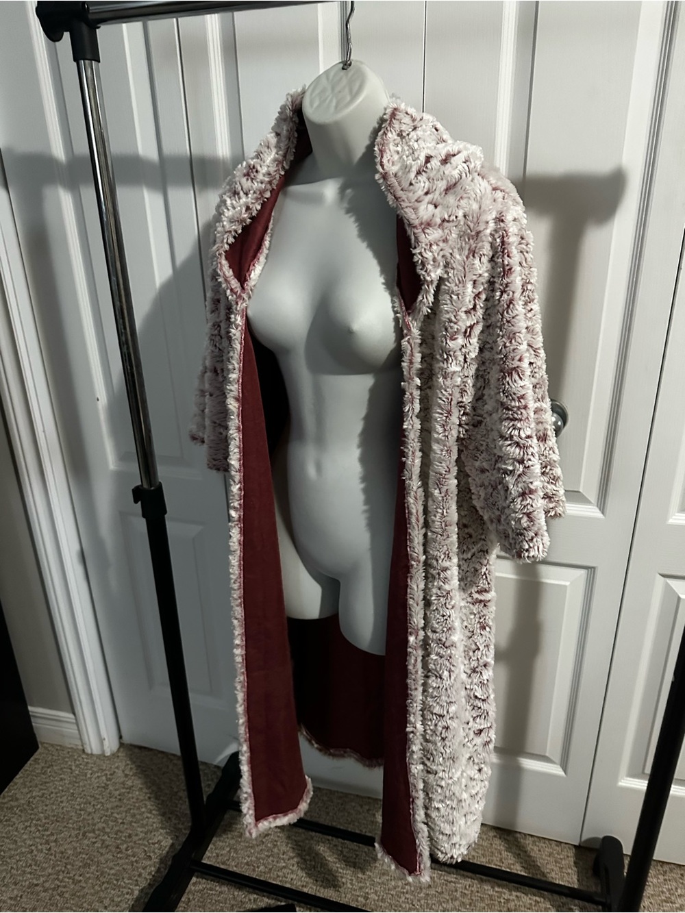 Cozy Plush Open-Front Women's Robe - Blush Pink